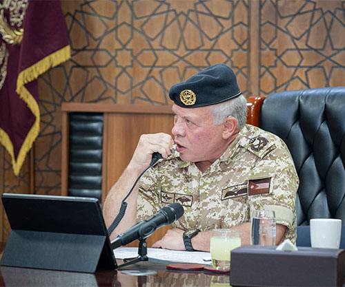 Jordanian King Visits Eastern Military Region