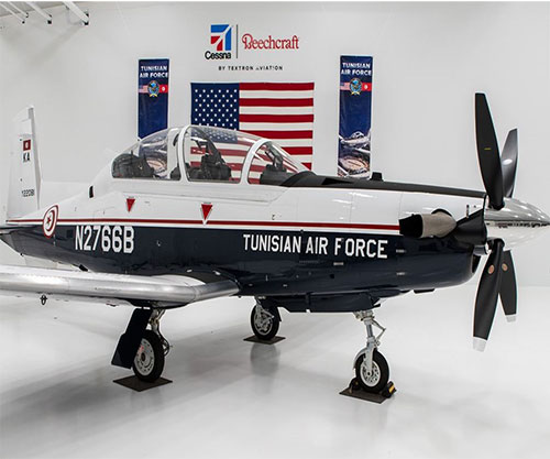 Tunisian Air Force Receives Eighth T-6C Texan II Trainer Aircraft