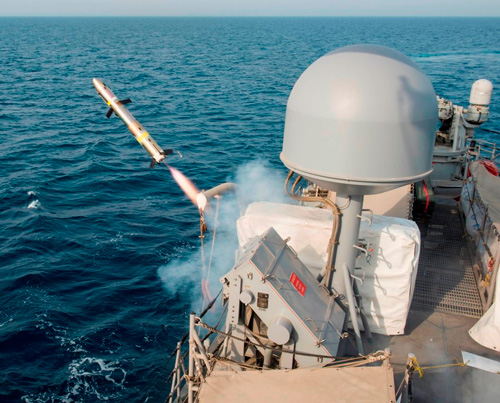 Coastal Patrol Ships Test Fire Griffin Missile in Arabian Gulf