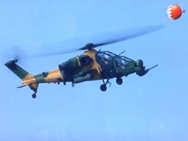 TAI’s T129 ATAK Helicopter at Bahrain Airshow 2014